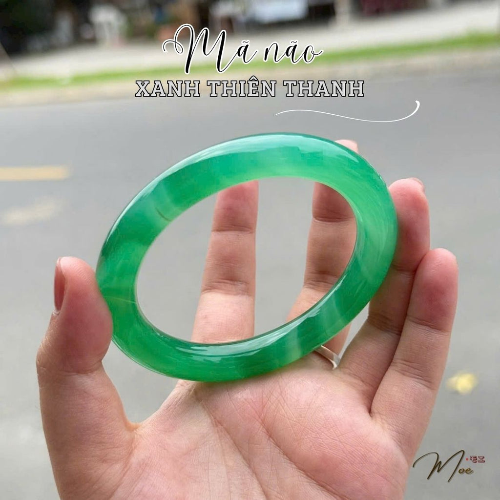Natural Agate Wide Bracelet