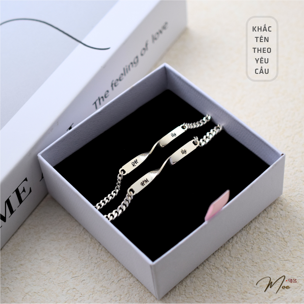 Infinity Double Bracelet with Custom Name Engraving