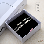 Infinity Double Bracelet with Custom Name Engraving