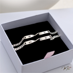 Infinity Double Bracelet with Custom Name Engraving