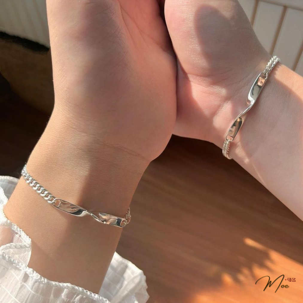 Infinity Double Bracelet with Custom Name Engraving