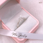 Crystal Four-Leaf Clover Women's Ring – S925 Silver