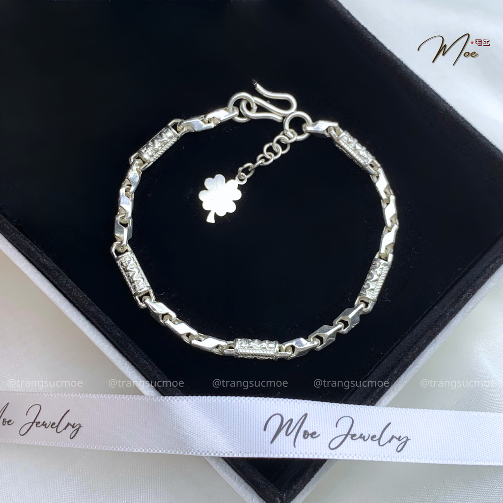 Men's Dragon Engraved Tube Bracelet