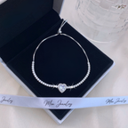 Crystal Bow Drawstring Bracelet – S925 Silver