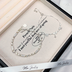 Crystal Bow Tube Couple Bracelet
