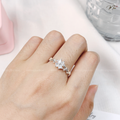 Crystal Four-Leaf Clover Women's Ring – S925 Silver