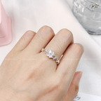 Crystal Four-Leaf Clover Women's Ring – S925 Silver