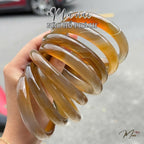 Natural Agate Wide Bracelet