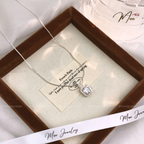 Luxury Square Solitaire Crystal Necklace – S925 Silver with Premium CZ Crystal