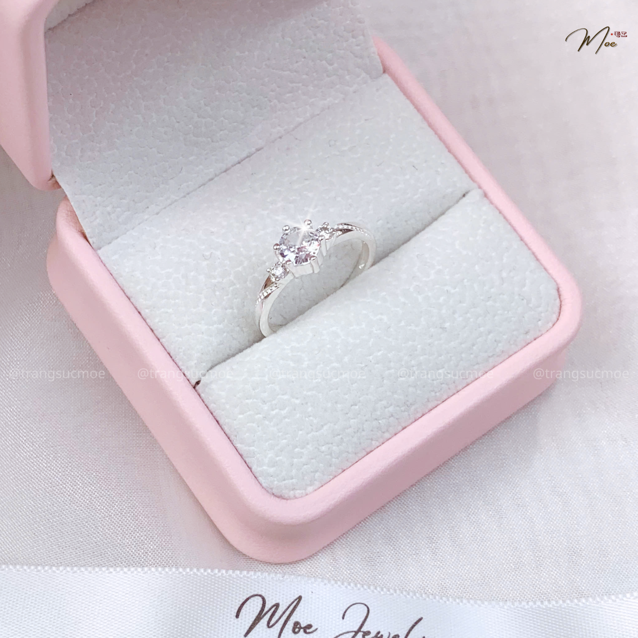 Sweet Crystal Women's Ring – S925 Silver