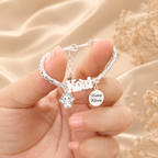 Dragon Scale Baby Bracelet – S999 Pure Silver | Custom Name Engraving