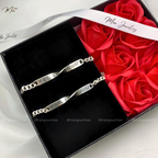 Infinity Double Bracelet with Custom Name Engraving