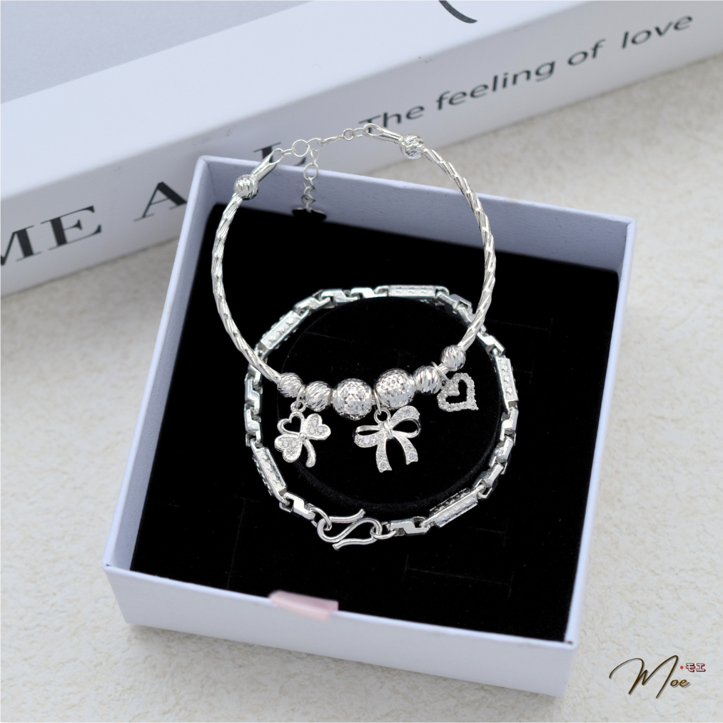 Feminine Bow & Tube Double Bracelet (MT15-LT594)