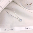 Crystal Heart Silver Necklace – S925 Silver with CZ Crystal