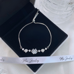 Lucky Four-Leaf Clover Quartz Gemstone Bracelet – S925 Silver