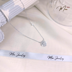 Lucky Four-Leaf Clover Crystal Necklace – S925 Silver with CZ Crystal