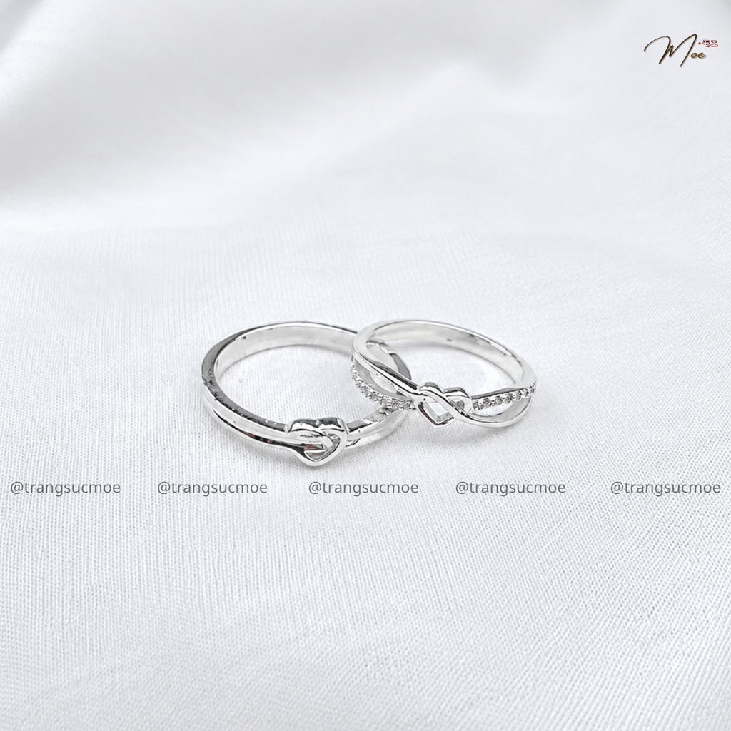 Eternal Knot Heart Couple Ring