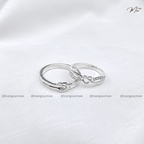 Eternal Knot Heart Couple Ring