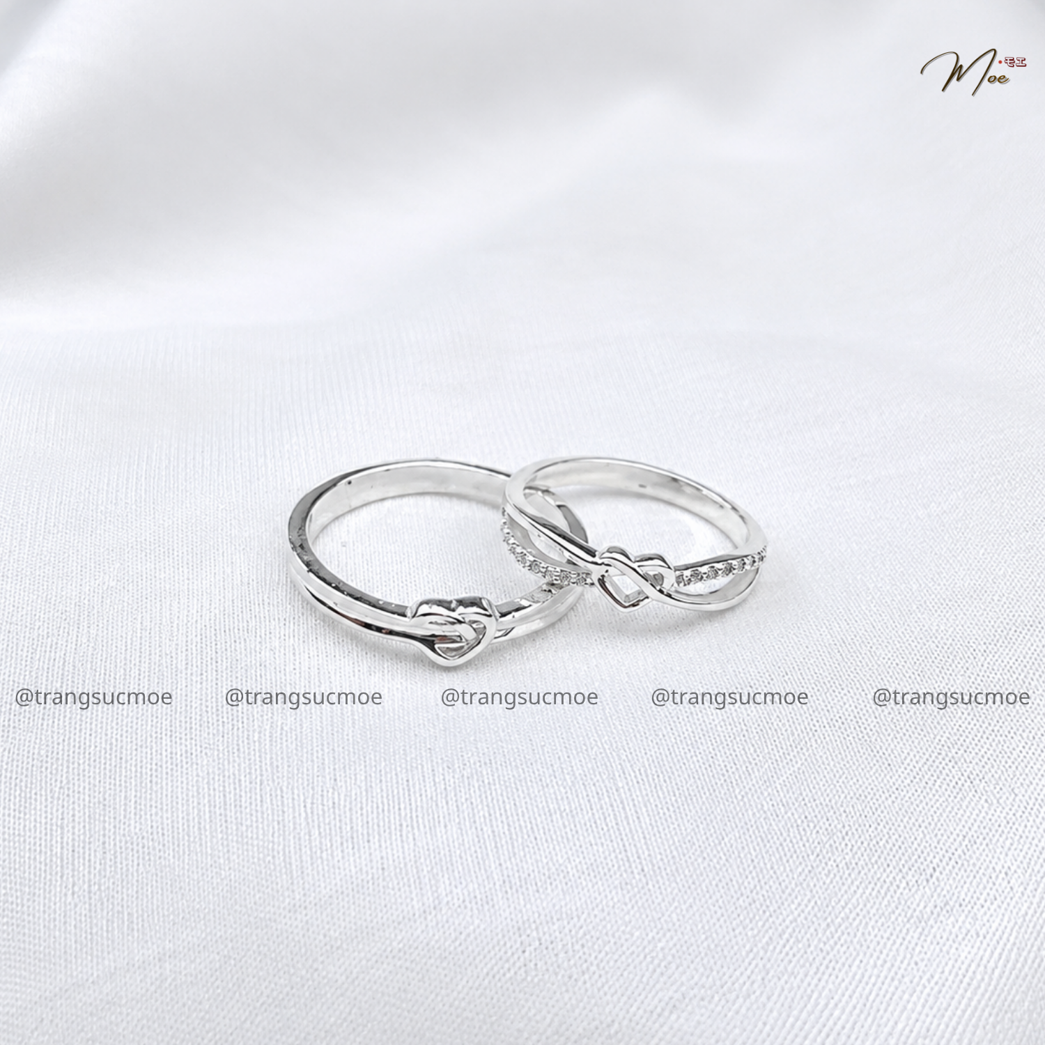 Eternal Knot Heart Couple Ring