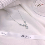 Lucky Five Four-Leaf Clover Crystal Necklace – S925 Silver with CZ Crystal