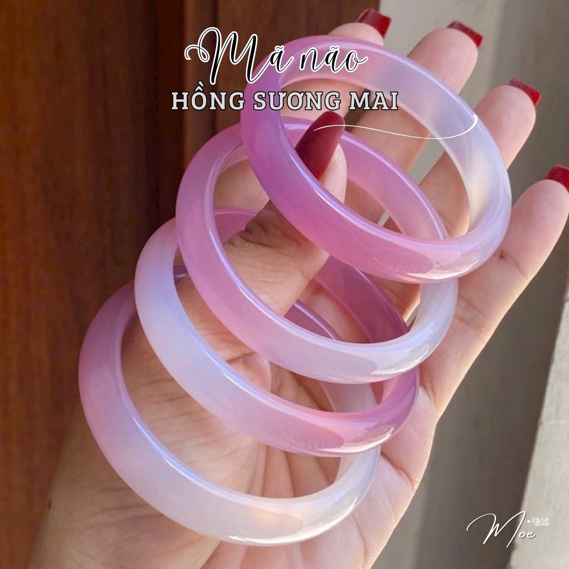 Natural Agate Wide Bracelet