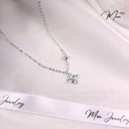 Minimalist Crystal Daisy Necklace – S925 Silver with CZ Crystal