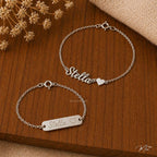 Custom Engraved Name Bracelet – Mom & Baby Set