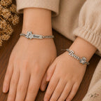 Bear Engraved Name Bracelet (Custom Engraving) – Mom & Baby Set