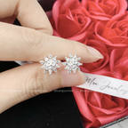 Crystal Snowflake Earrings – S925 Silver