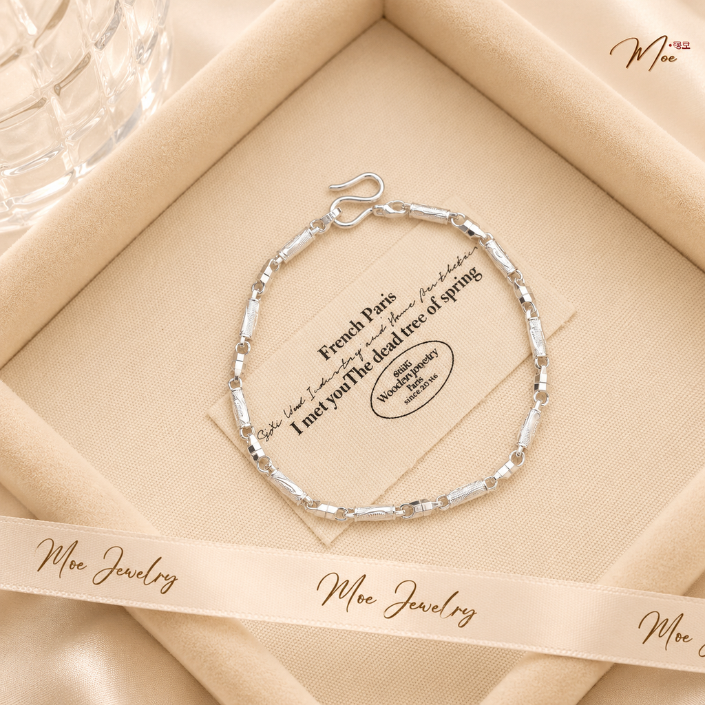 Men's Swoosh Pattern Tube Bracelet