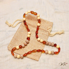 Baby Amber & Mulberry Wood Necklace and Bracelet Set