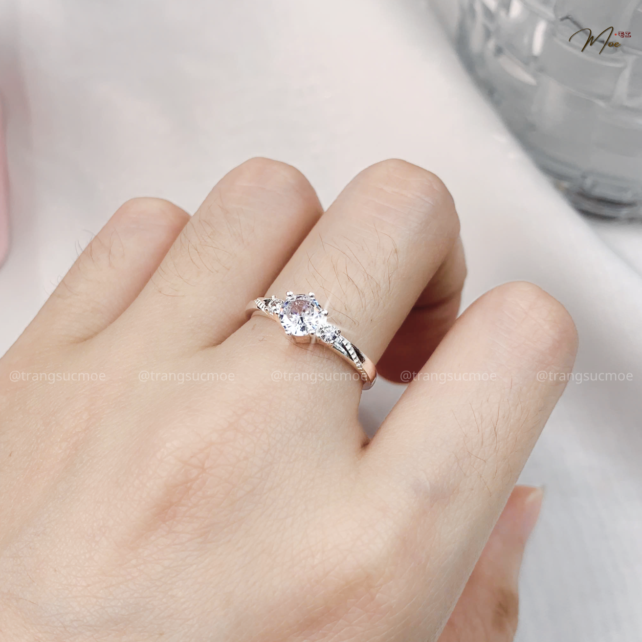 Sweet Crystal Women's Ring – S925 Silver