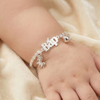 Dragon Scale Baby Bracelet – S999 Silver | Personalized Engraving & Zodiac Charm