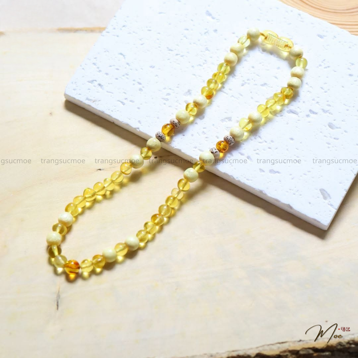 Baby Amber & Mulberry Wood Necklace and Bracelet Set