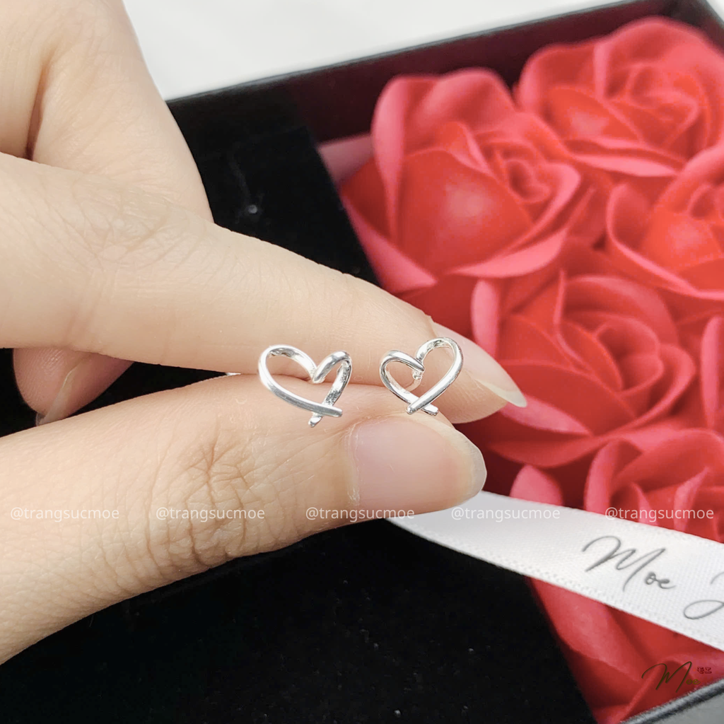Dainty Heart Earrings – S925 Silver