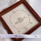 Swan Heart Love Anklet – S925 Silver