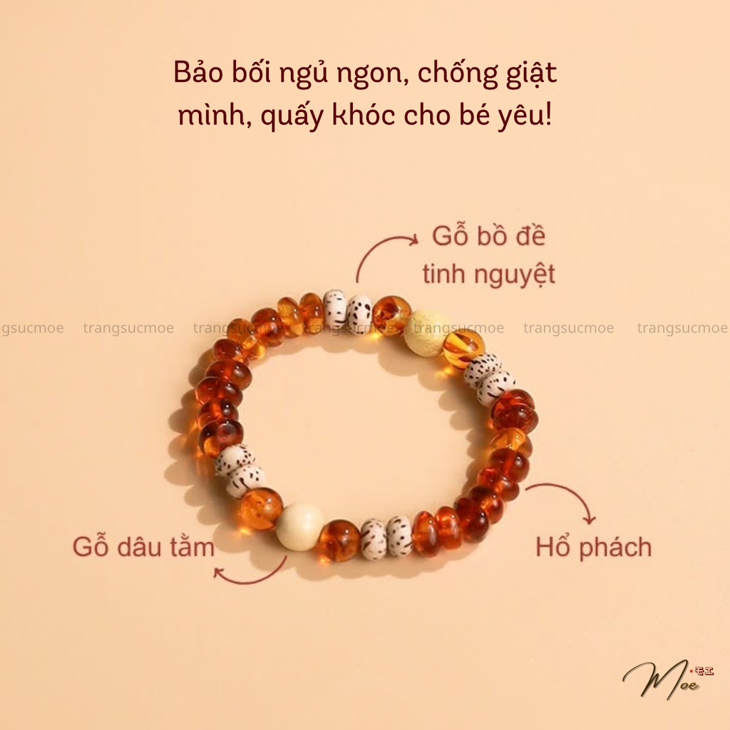 Mulberry & Baltic Amber Baby Bracelet for Better Sleep & Appetite