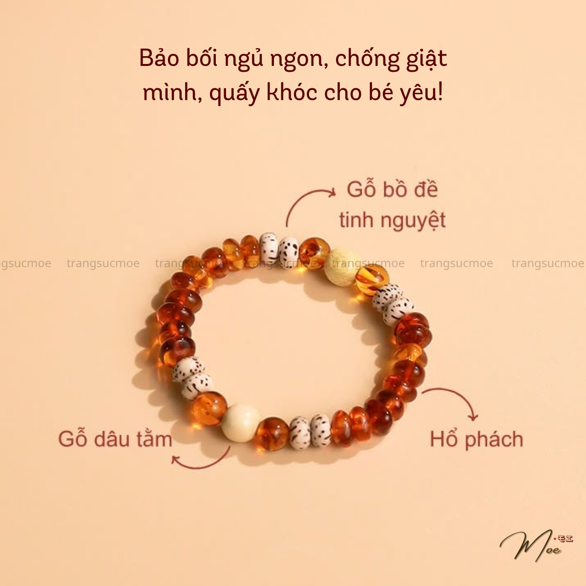 Mulberry & Baltic Amber Baby Bracelet for Better Sleep & Appetite