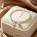 Baby Bead Bracelet with Zodiac Charm & Bell – S999 Silver