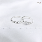 Crystal Twisted Couple Ring