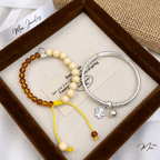 Adjustable Baby Bangle – Bead Detail with Zodiac Charm & Name Tag | S999 Silver