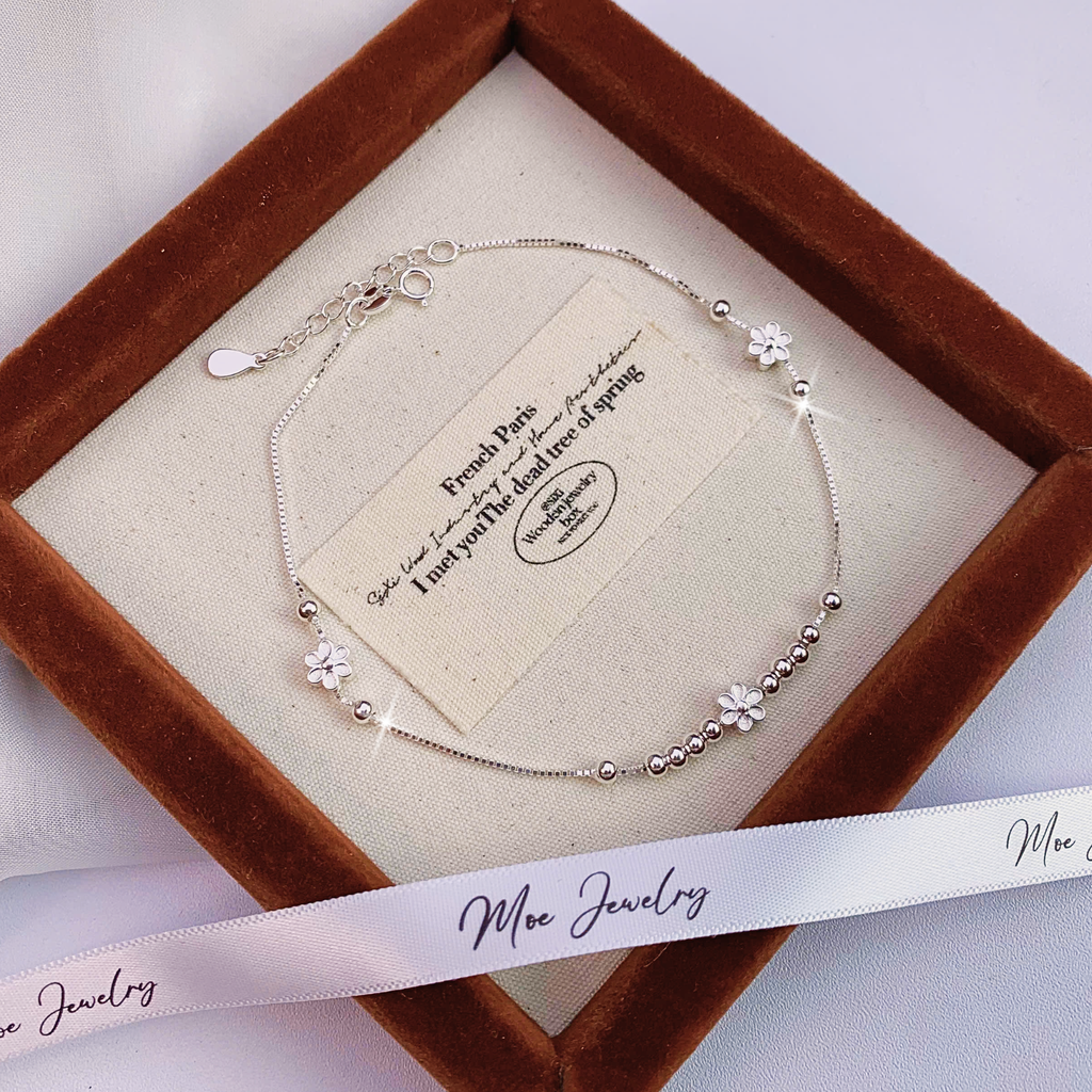 Spring Blossom Anklet – S925 Silver