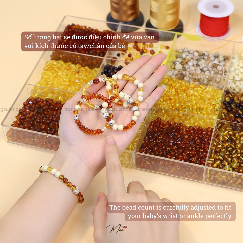 Mulberry & Baltic Amber Baby Bracelet for Better Sleep & Appetite