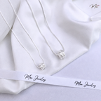 Crystal Cylinder Pendant Couple Necklace