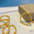 Amber Bracelet with Sterling Silver Charm