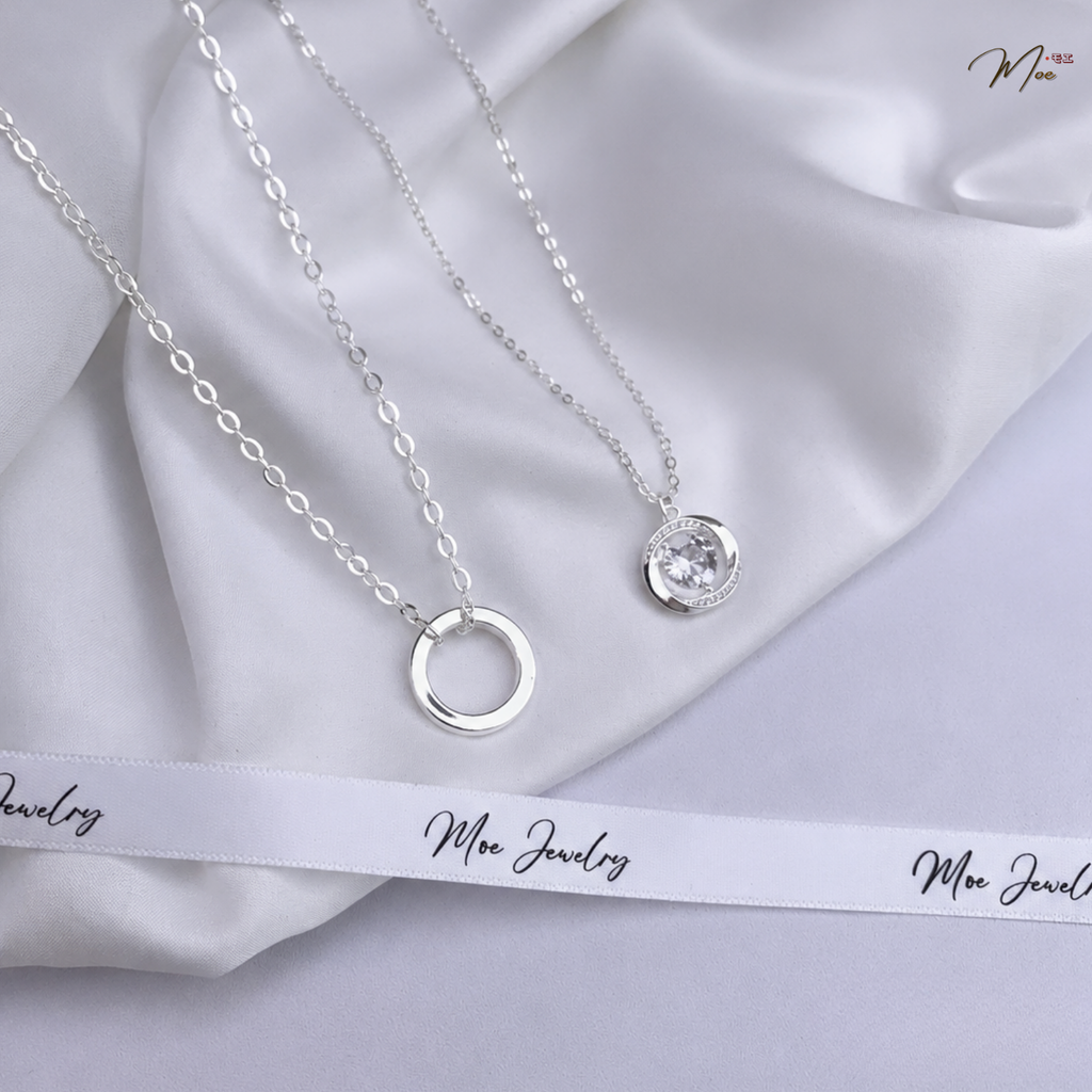 Crystal Heart Couple Necklace