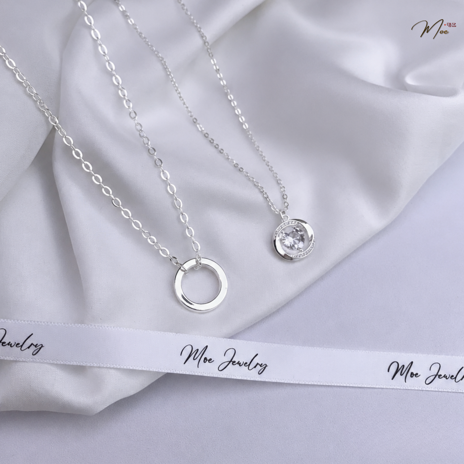 Crystal Heart Couple Necklace