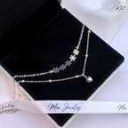 Double Spring Blossom & Sweet Bell Anklet – S925 Silver