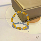 Amber Bracelet with Sterling Silver Charm