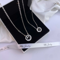 Forever Love Ring Pendant Couple Necklace